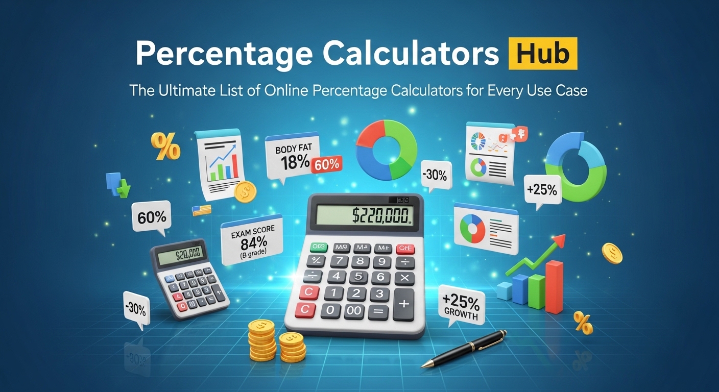 Percentage Calculators Hub: The Ultimate List of Online Percentage Calculators for Every Use Case