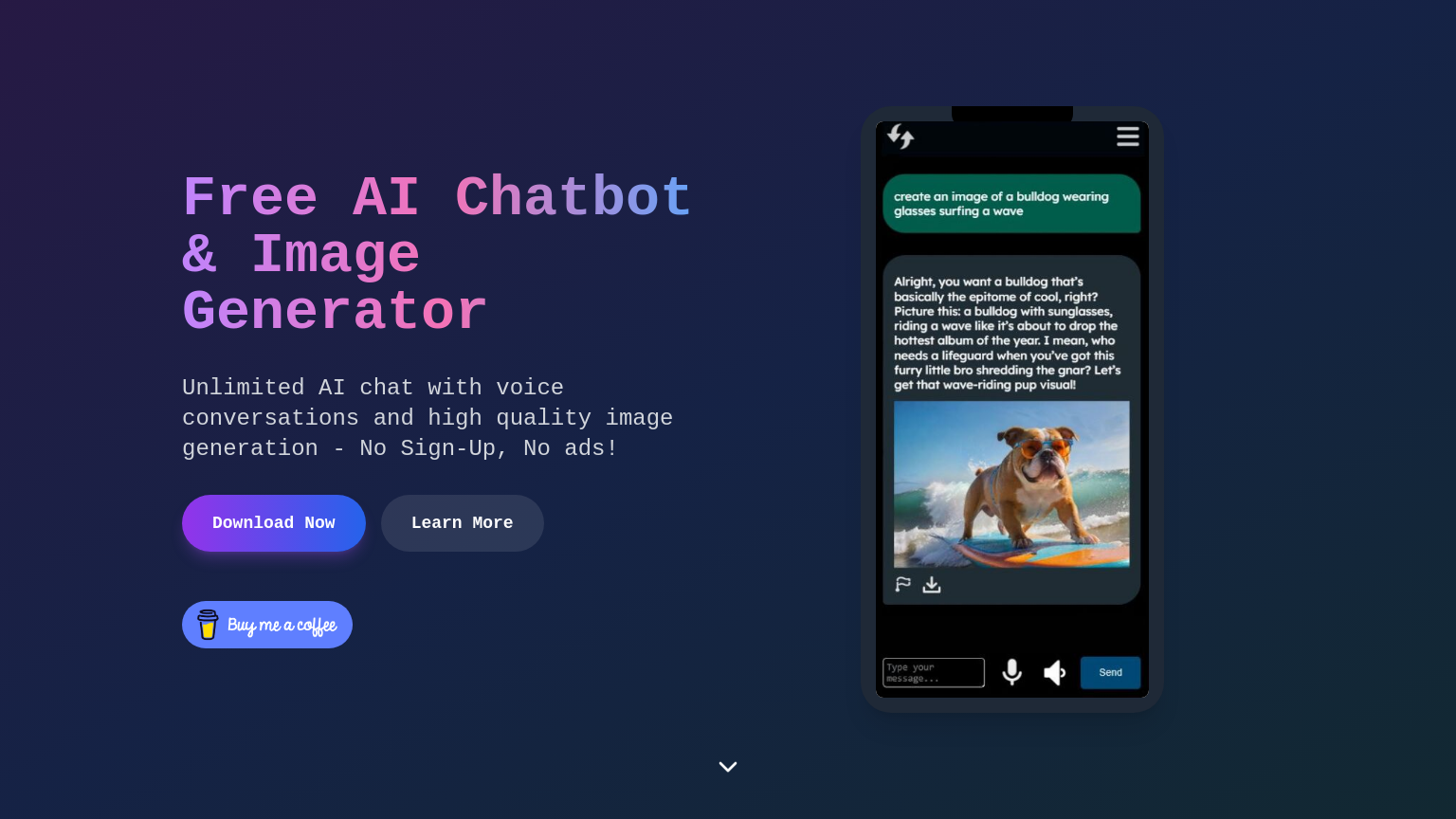 AI Chatbot & Image Generator App