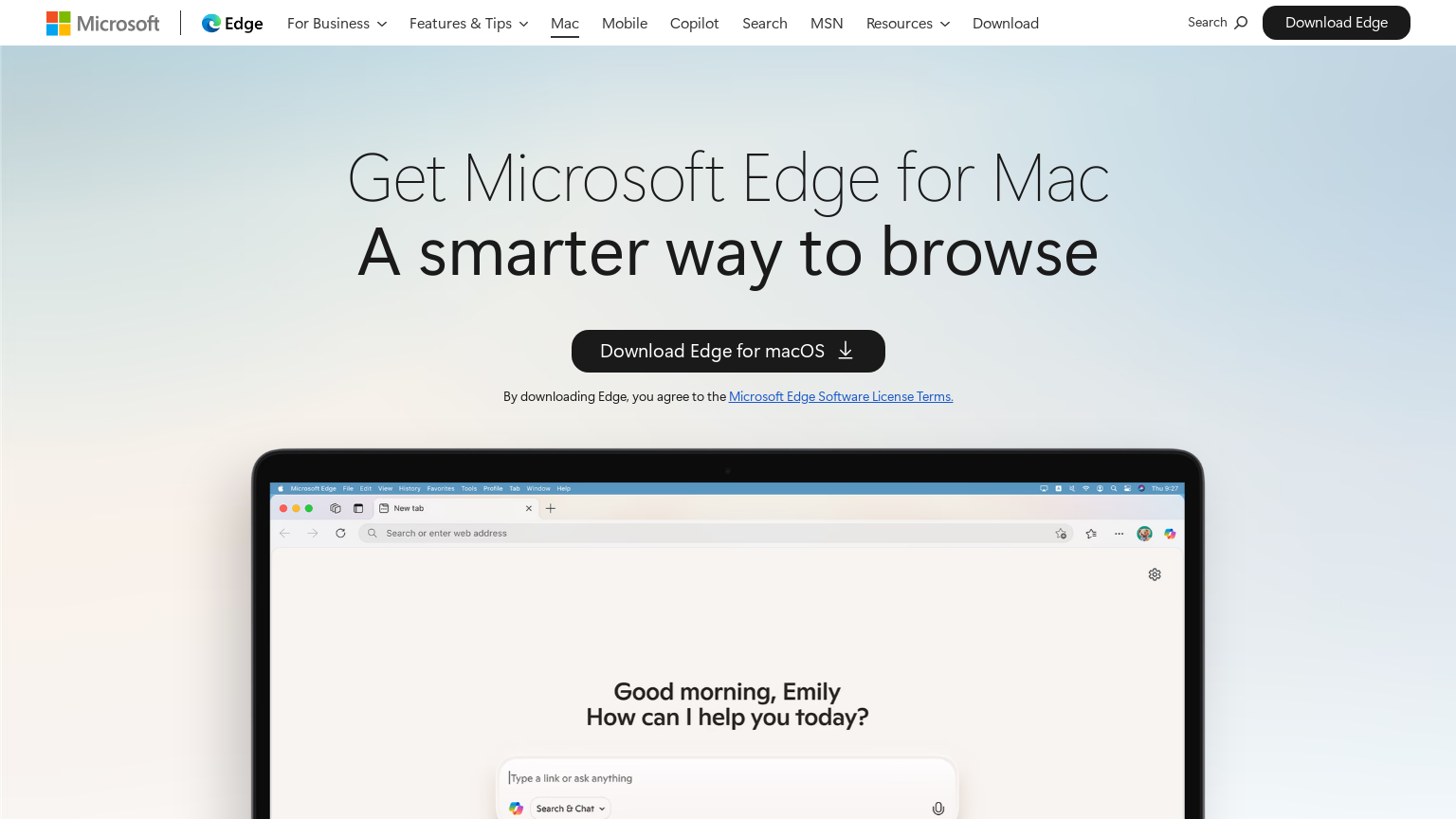 Microsoft Edge AI-Browser