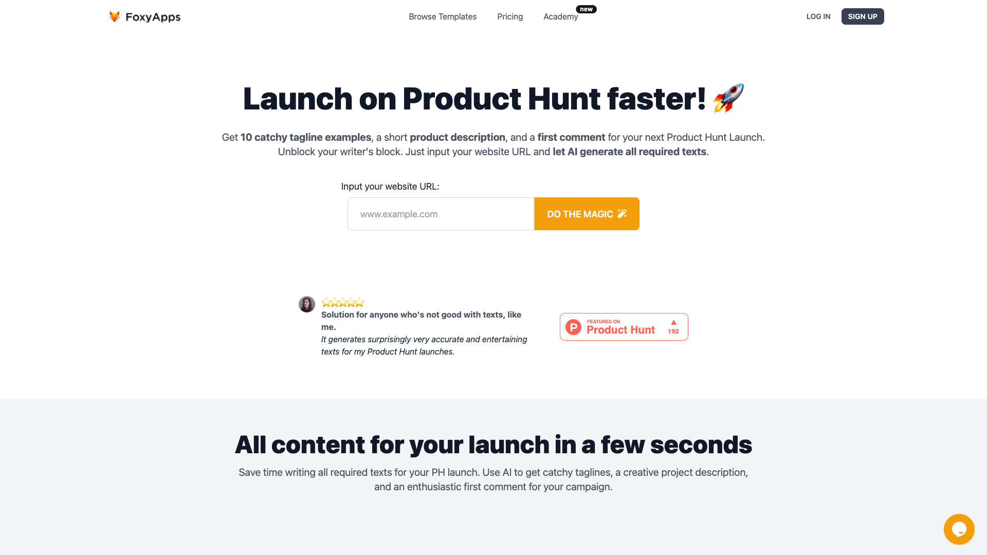 Product hunt launcher