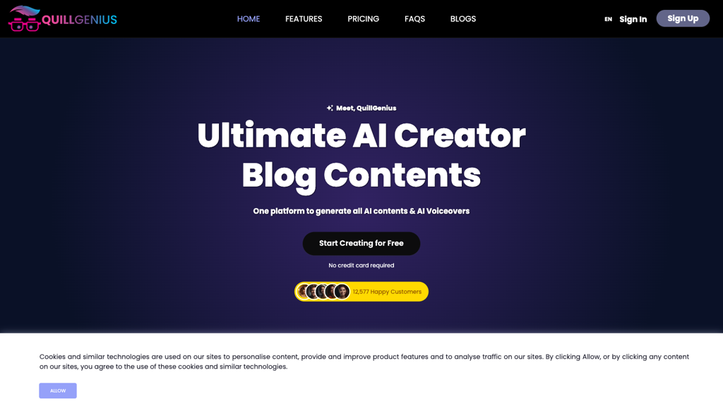 QuillGenius AI Copywriting Tool