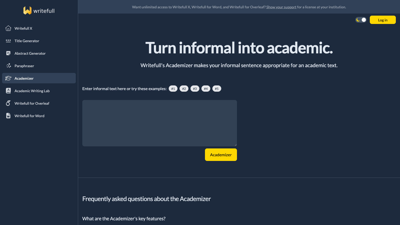 Writefull Academizer